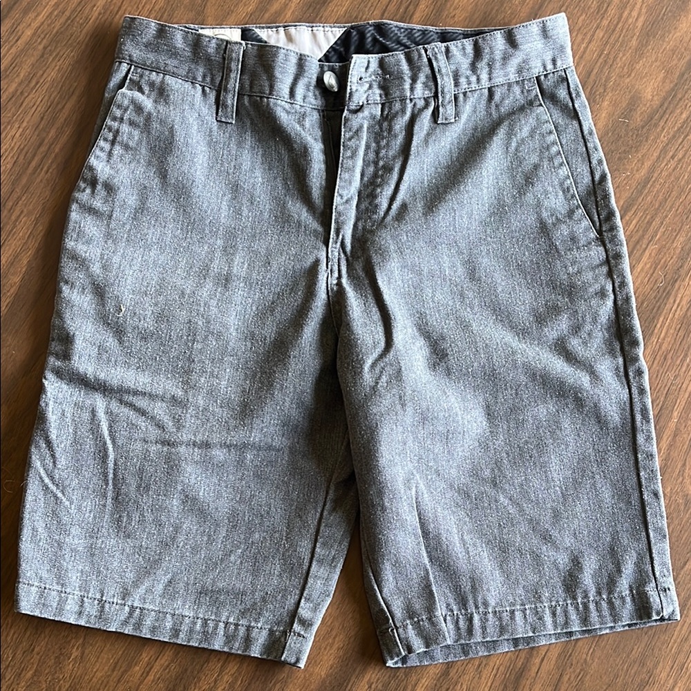 Volcom Gray Flat Front Chino Shorts